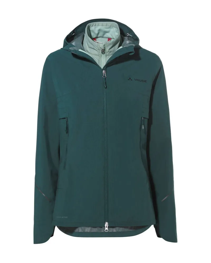 Vaude Damen Fahrradjacke YARAS 3-IN-1 Dunkelgrün