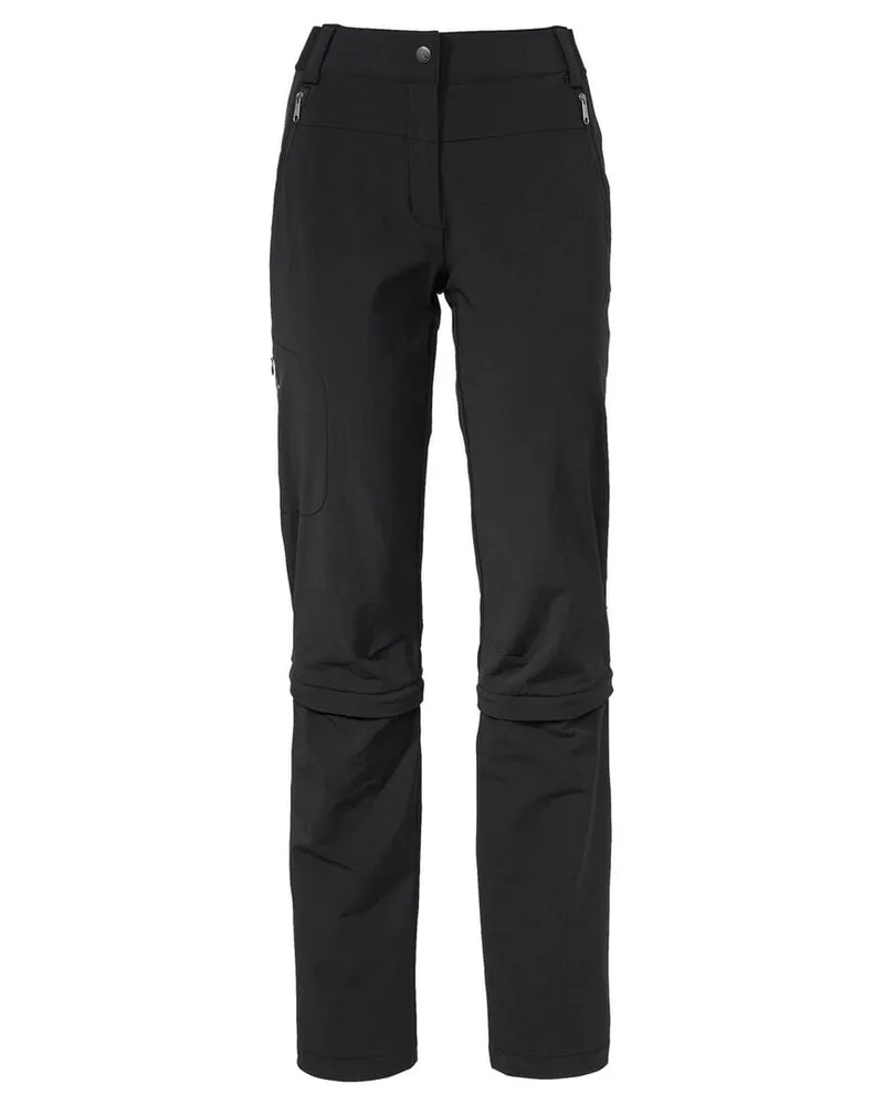 Vaude Damen Wanderhose W FARLEY STRETCH CAPRI T-ZIP PANTS Schwarz