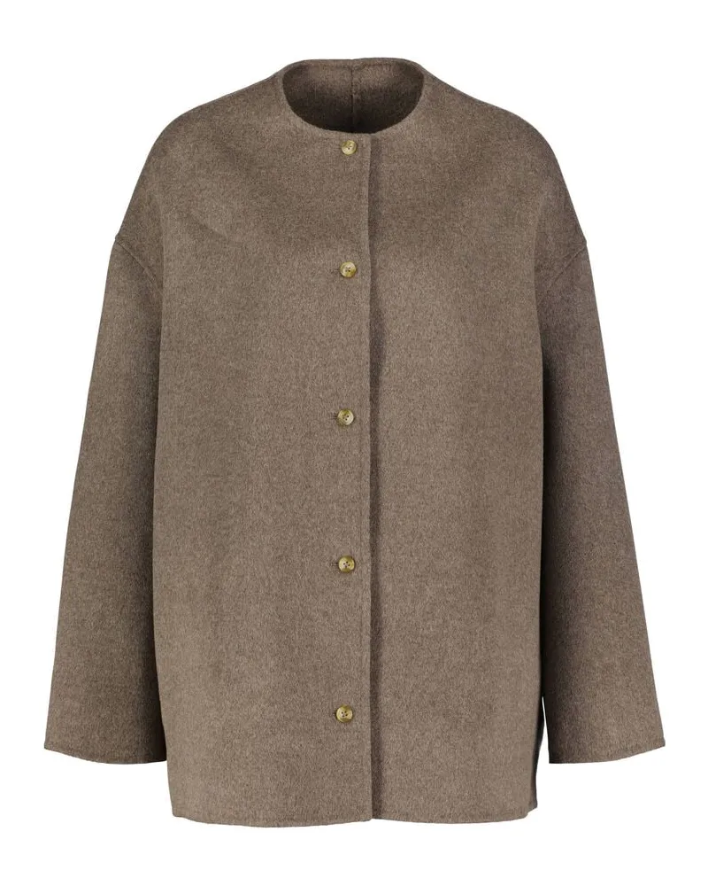Loulou Studio Damen Jacke aus Wolle und Kaschmir DUNNE Taupe