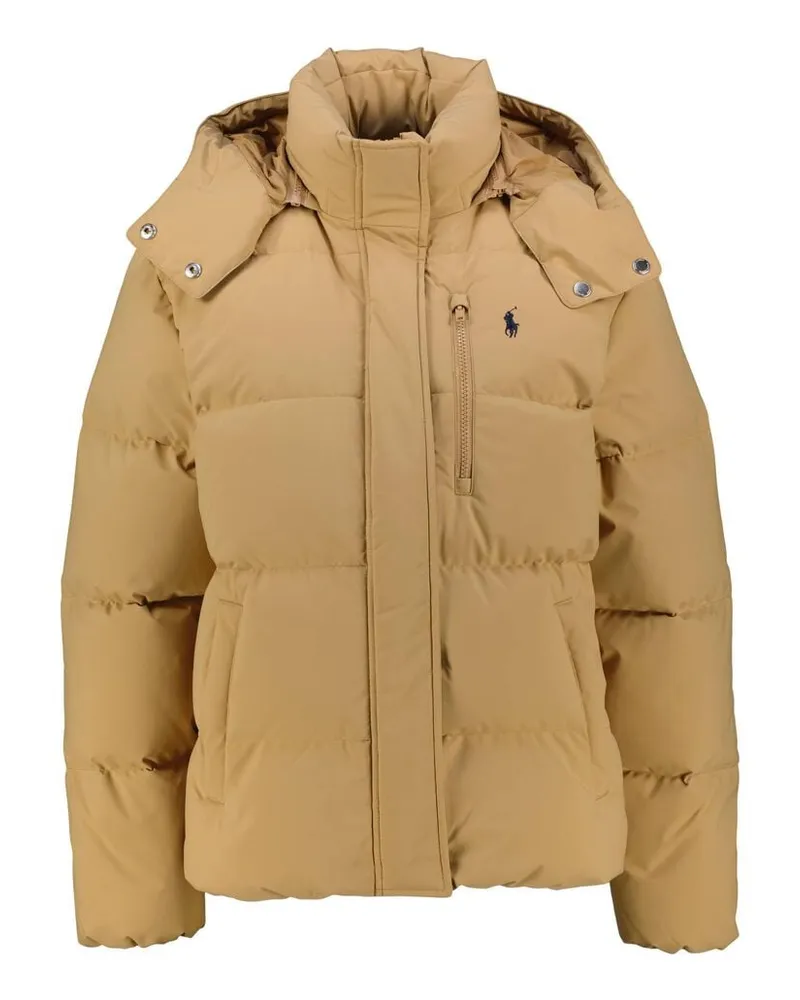 Ralph Lauren Damen Daunenjacke mit Kapuze Beige