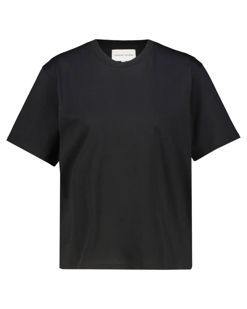 Loulou Studio Damen T-Shirt TELANTO Schwarz