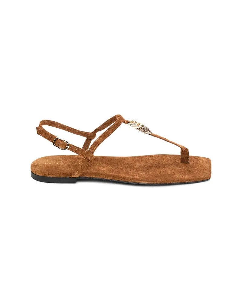 Dorothee Schumacher Damen Zehensandalen SUEDE SENSATION Cognac
