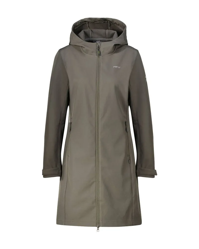 me°ru' Damen Softshelljacke lang TOULOUSE Mocca