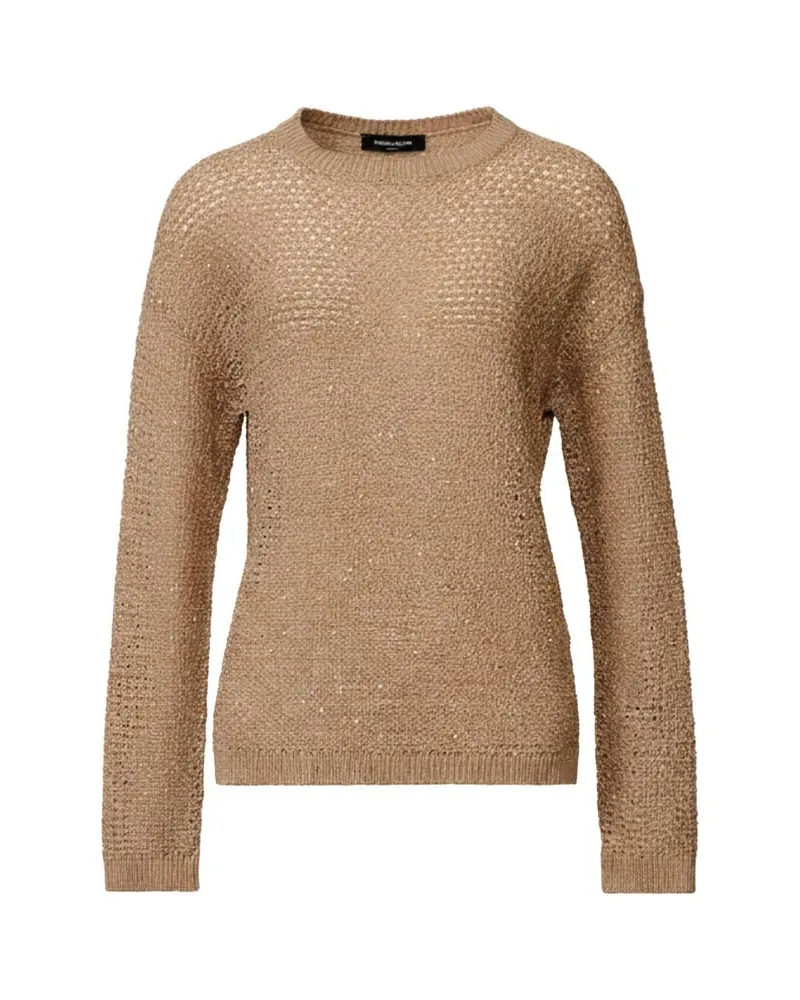 Fabiana Filippi Damen Pullover aus Baumwoll-Mix Sand
