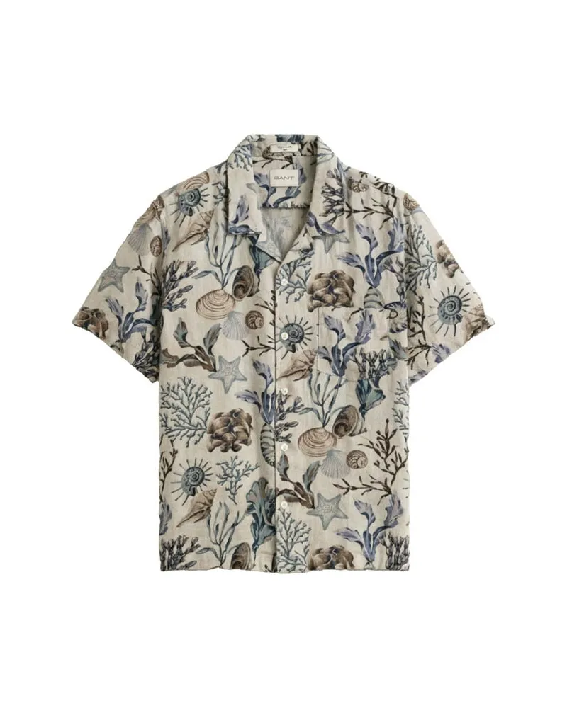 Gant Herren Hemd Regular Fit Beige