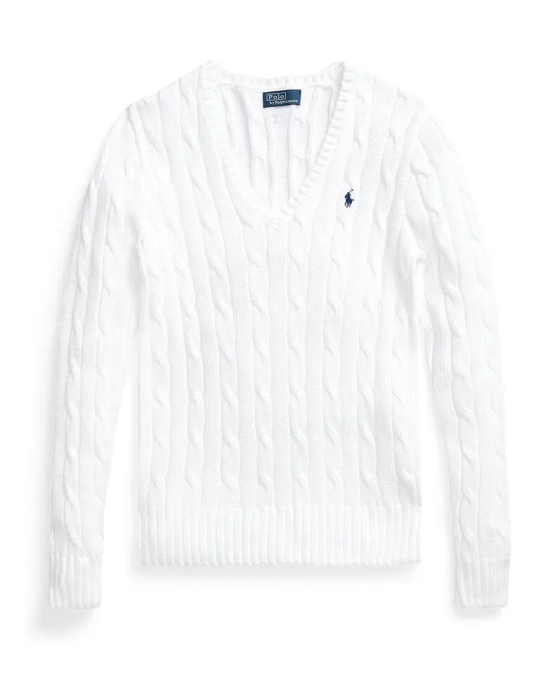 Ralph Lauren Damen Strickpullover Weiss