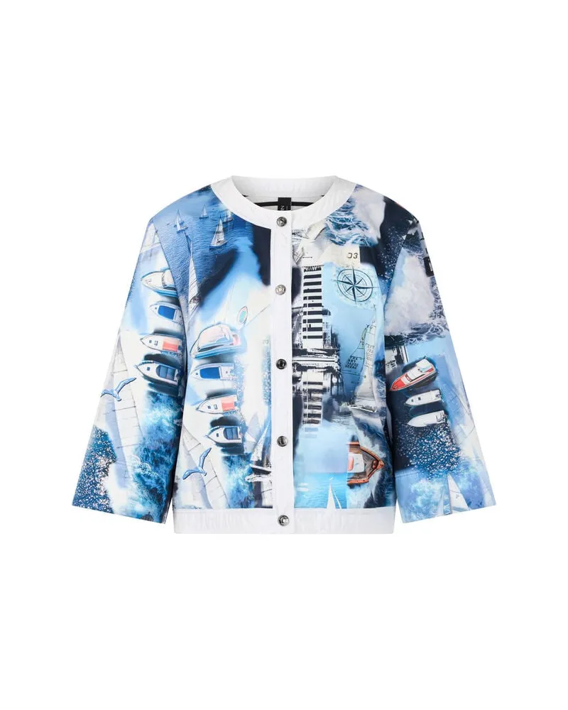 Marc Cain Damen Jacke leicht verkürzt Bleu