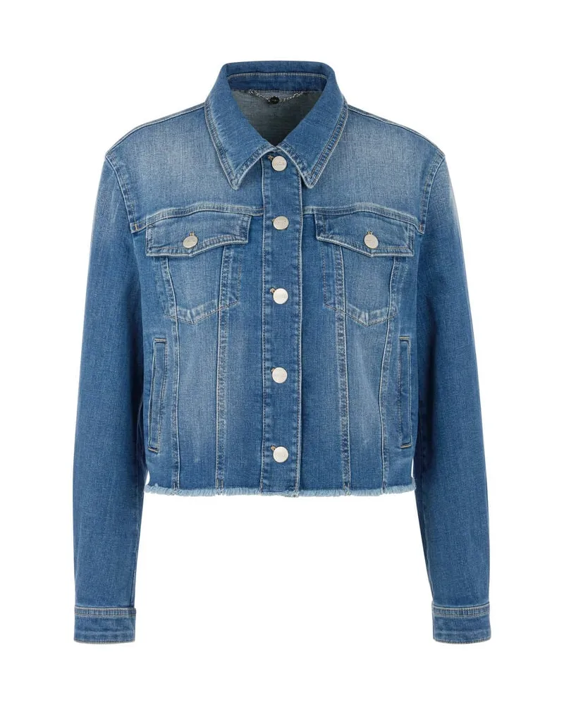 Marc Cain Damen Jeansjacke aus Baumwoll-Mix Blue