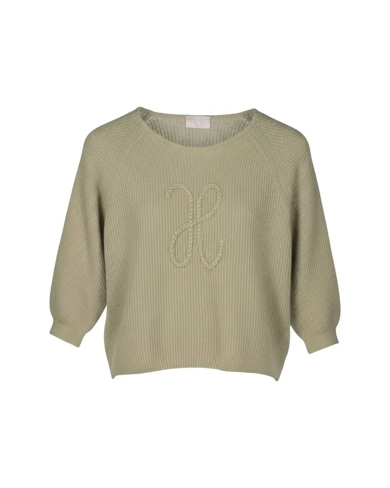 hemisphere Damen Pullover aus Kaschmir-Mix Grün