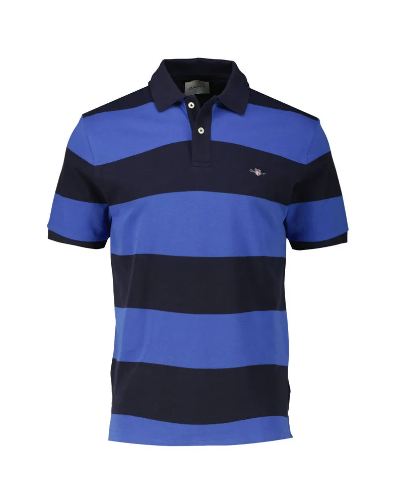Gant Herren Poloshirt aus Bio-Baumwoll-Pique BLOCK STRIPE Navy