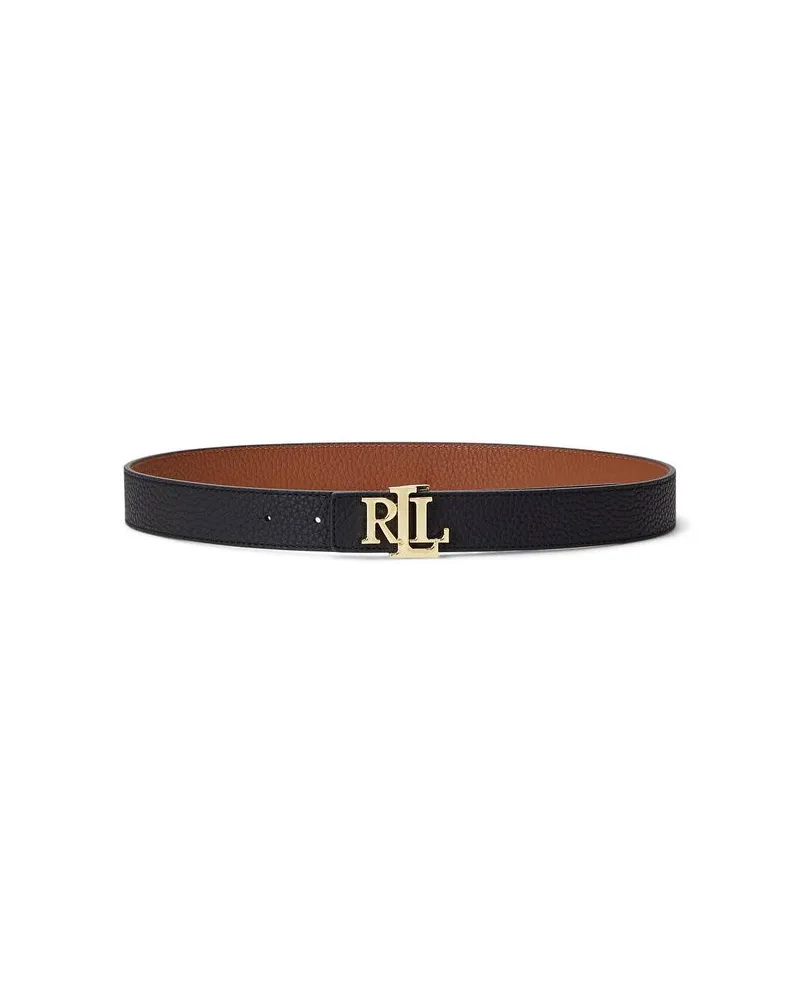 Ralph Lauren Damen Wendegürtel aus Leder Schwarz