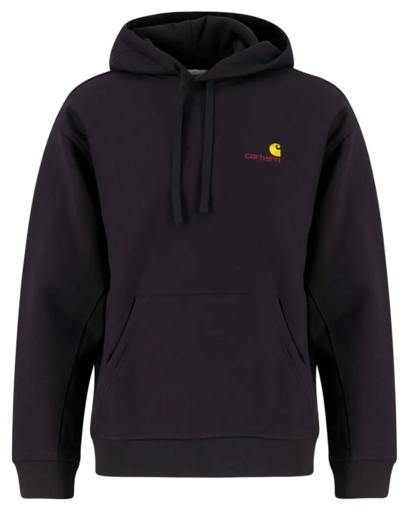 Carhartt WIP Herren Hoodie AMERICAN SCRIPT Schwarz