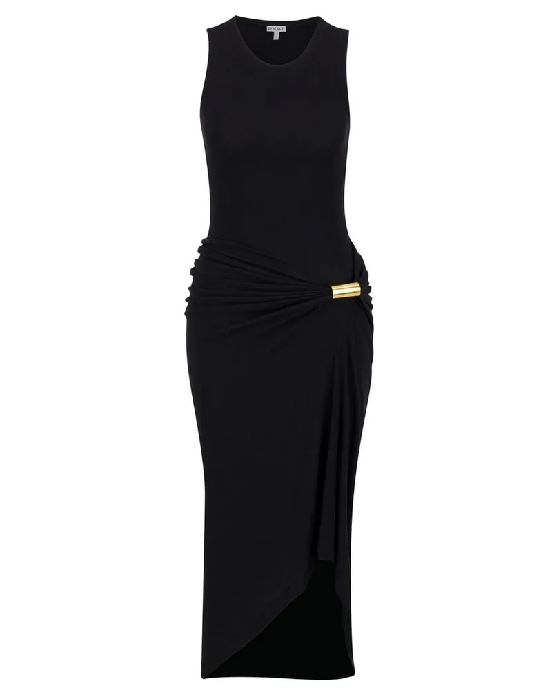 Loewe Damen Kleid aus Baumwollmix Schwarz