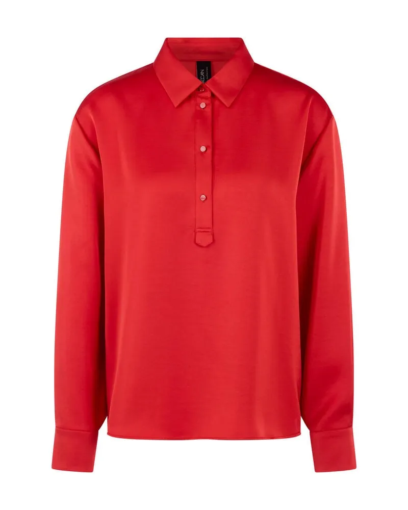 Marc Cain Damen Bluse mit kurzer Knopfleiste Rot