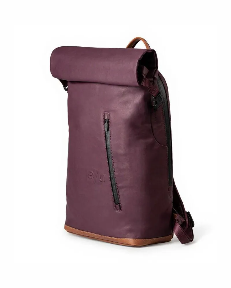 Aunts & Uncles Rucksack FUKUI 15 aus Leder Pflaume
