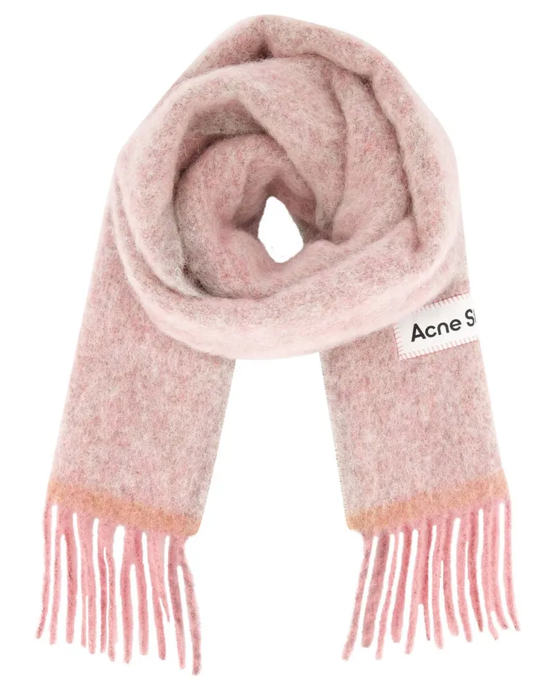 Acne Studios Schal mit Alpaka, Wolle und Mohair Rose