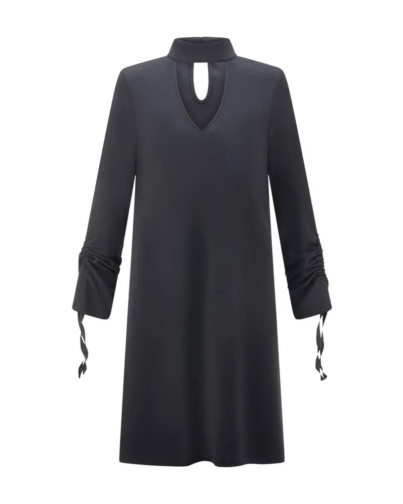 Riani Damen Minikleid mit Bindeband-Details Schwarz