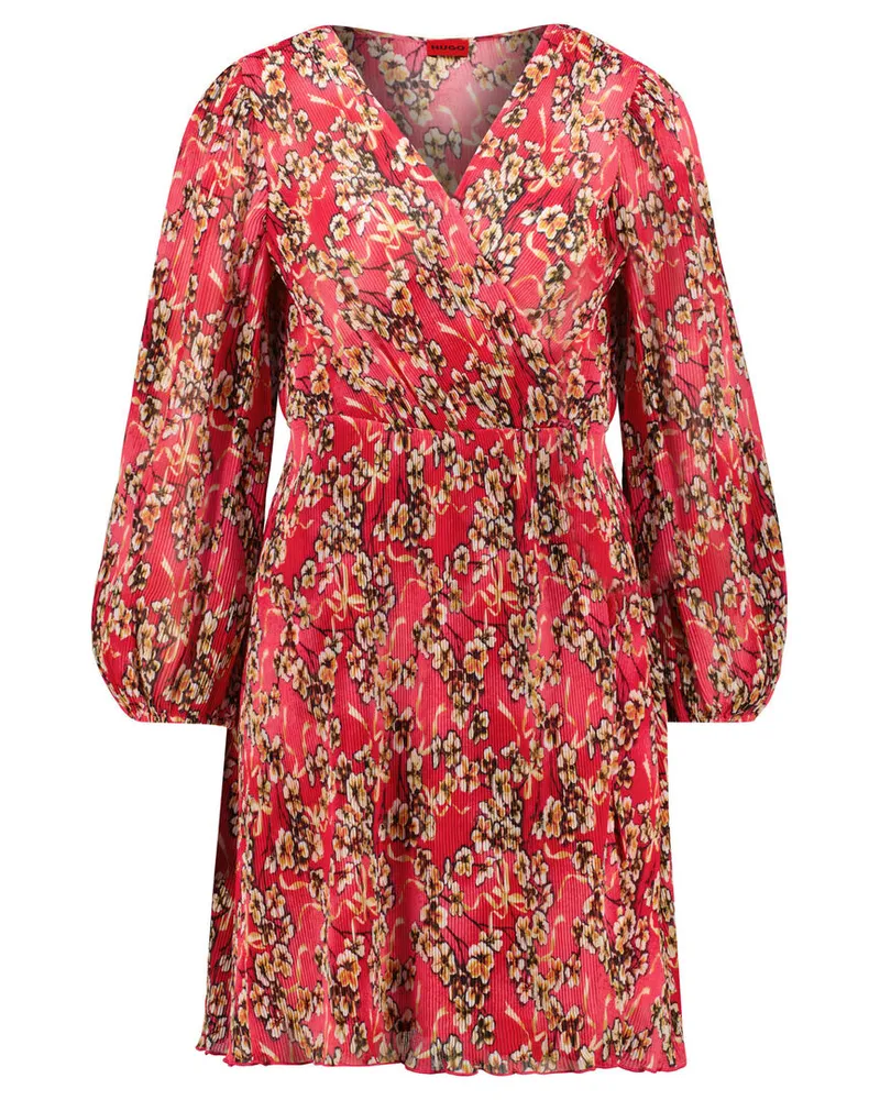 HUGO BOSS Damen Wickelkleid KAHULA Rot