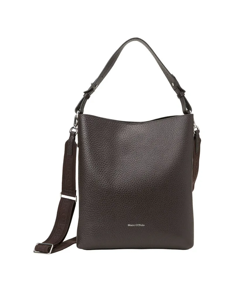 Marc O'Polo Damen Schultertasche HOBO BAG M Braun