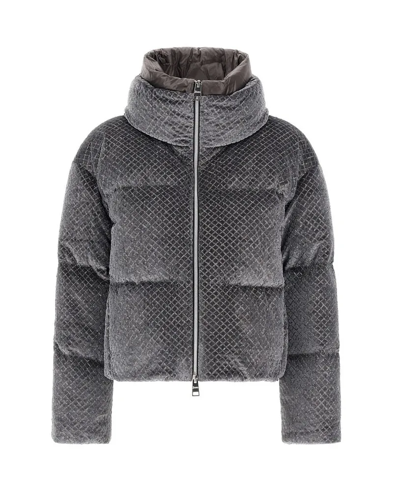 Herno Damen Daunenjacke mit Pailletten Silber