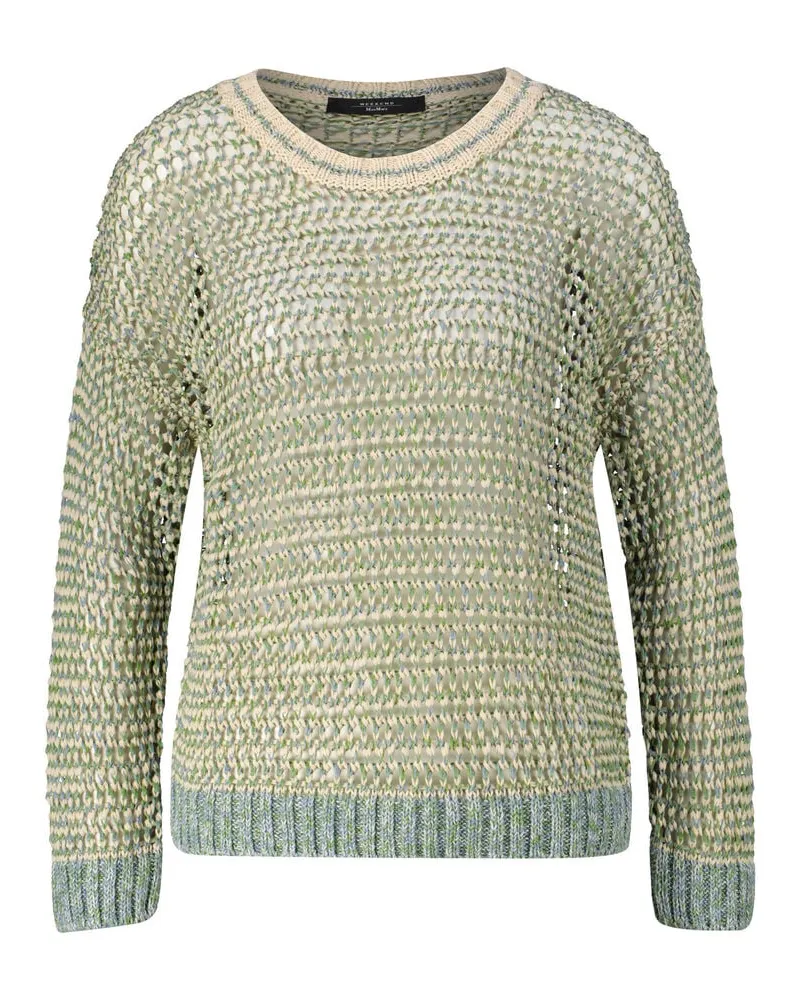Max Mara Damen Pullover aus Baumwolle und Leinen LIUTO3 Grün