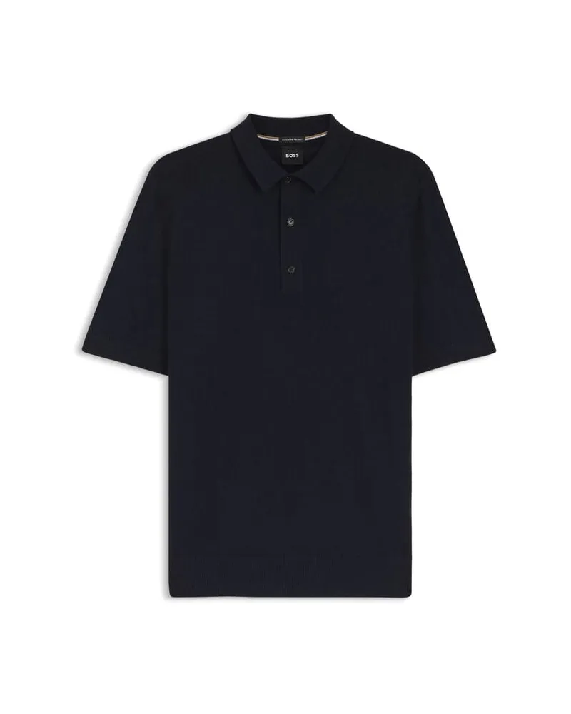 HUGO BOSS Herren Strickpolo H-NOLANO Marine