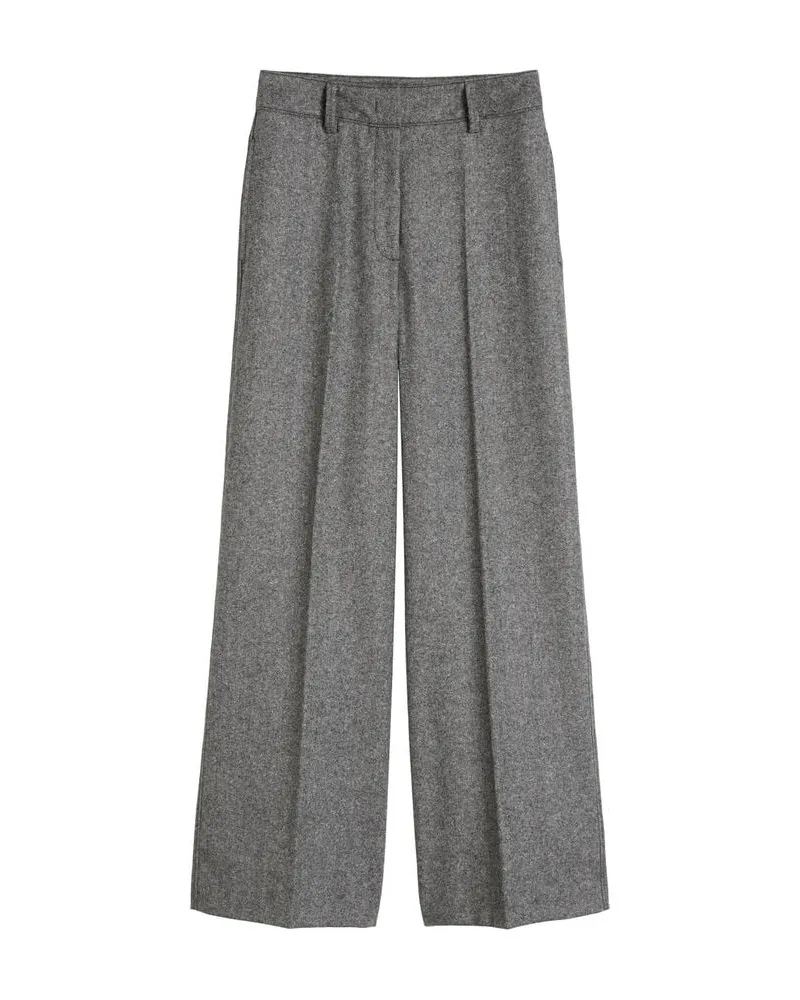 Marc O'Polo Damen Tweedhose mit Wolle Grau