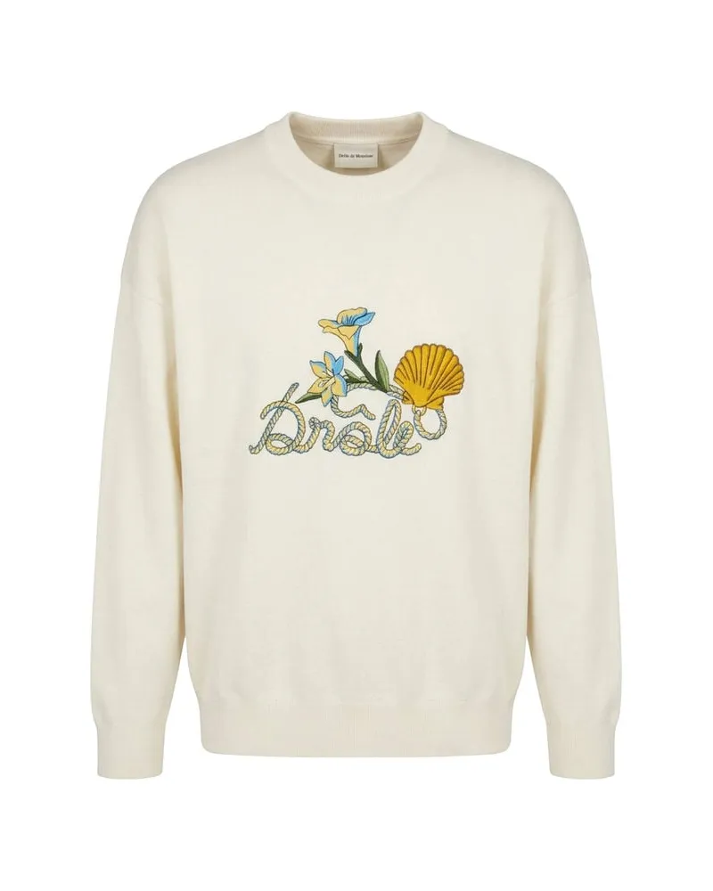 Drôle de Monsieur Herren Pullover MAILLE Weiss