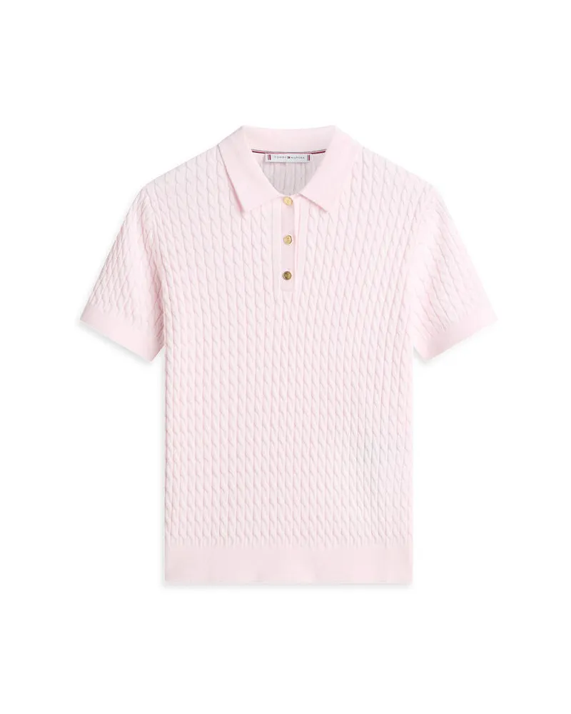 Tommy Hilfiger Damen Poloshirt aus Baumwolle Rose
