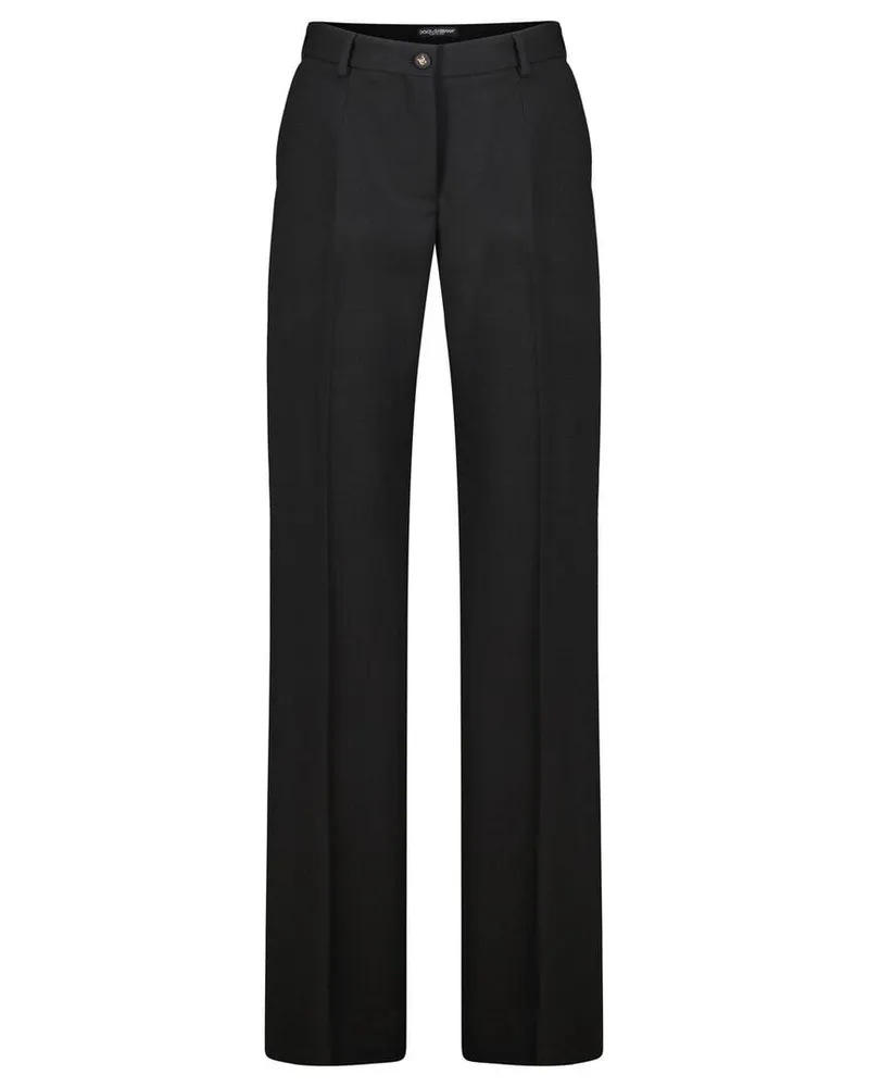 Dolce & Gabbana Damen Hose aus Schurwolle Schwarz