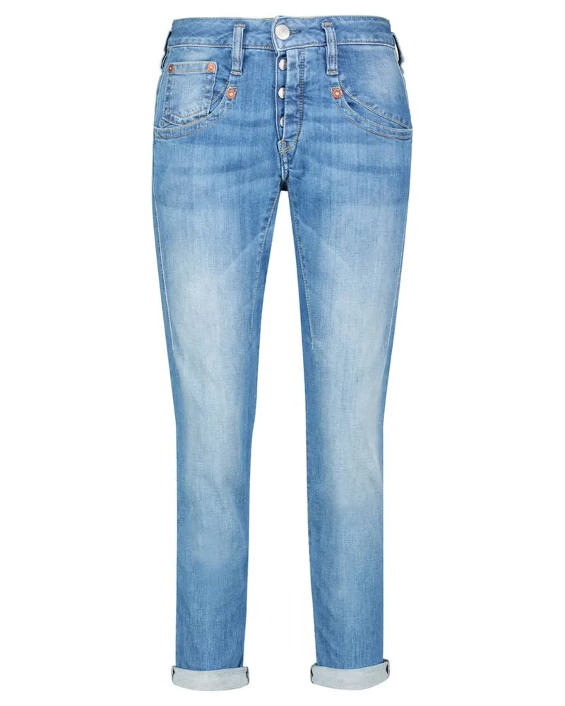 Herrlicher Damen Jeans SHYRA CROPPED ORGANIC COTTON Blue