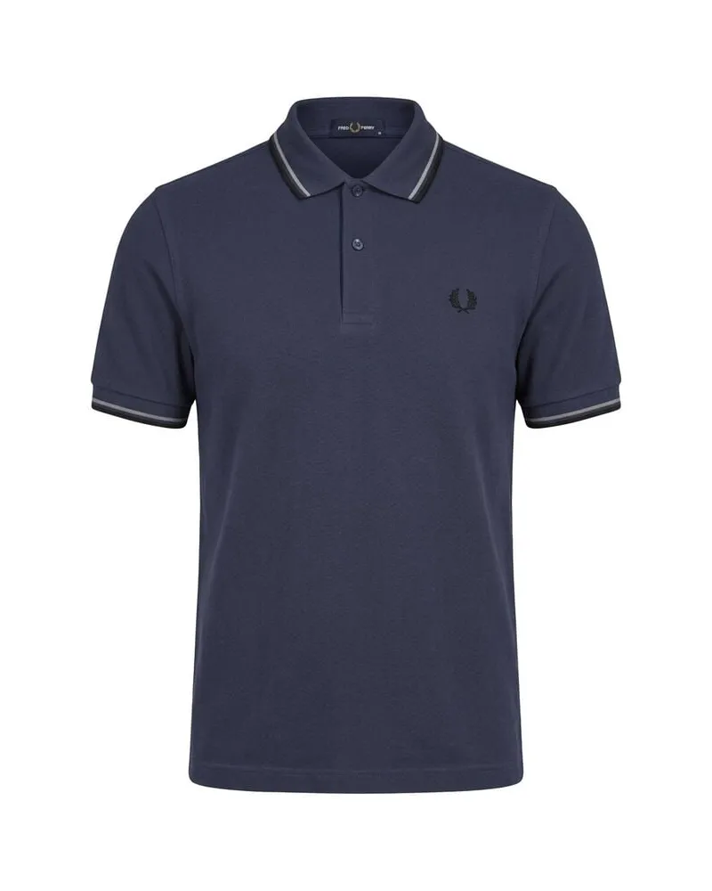 Fred Perry Herren Poloshirt M3600 THE TWIN TIPPED Dunkelgrau