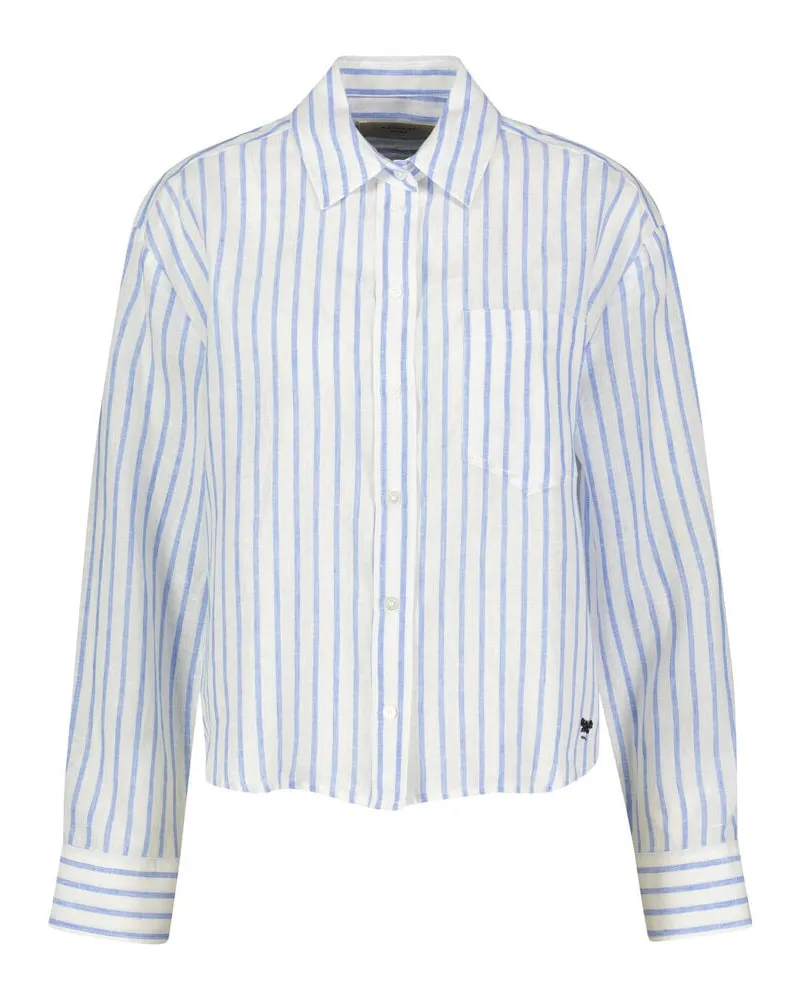Max Mara Damen Bluse aus Leinen NOLANA Bleu