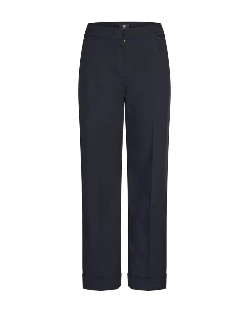 Riani Damen Hose mit schmalem Gürtel Marine