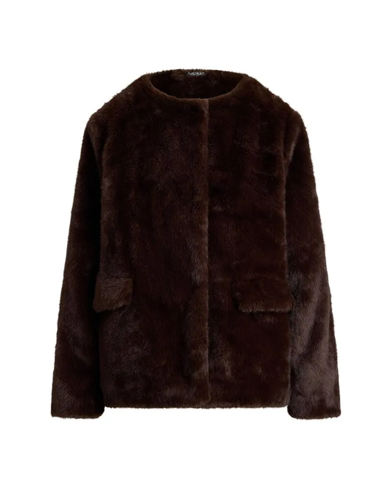 Ralph Lauren Damen Webpelzjacke Braun