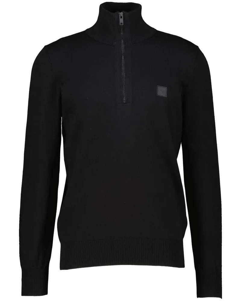 HUGO BOSS Herren Troyer mit Kaschmir KANOBIX_S Schwarz