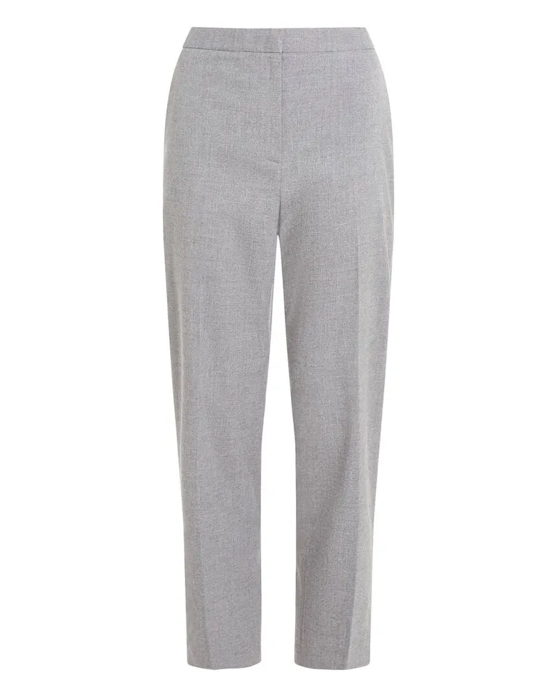 Tommy Hilfiger Damen Hose FLANNEL SLIM STRAIGHT PANT Slim Fit Grau