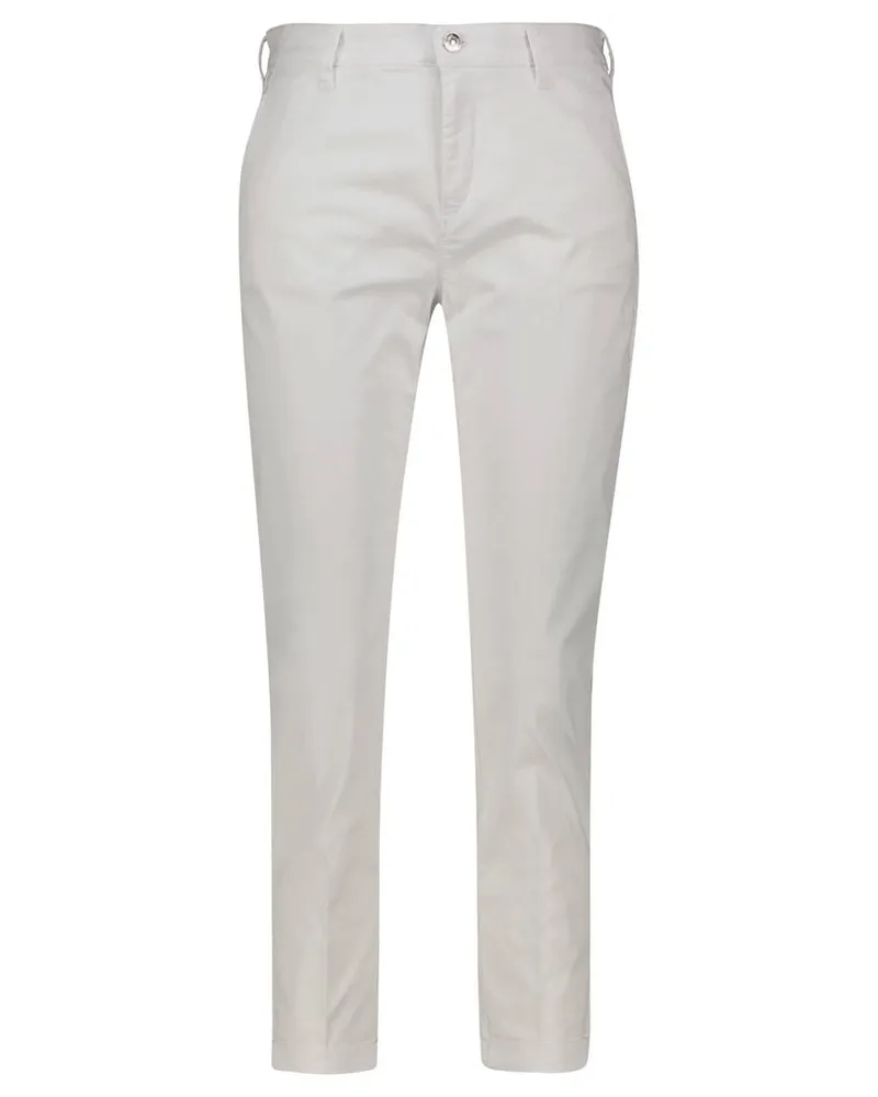 MAC Jeans Damen Chinohose TURN UP Weiss