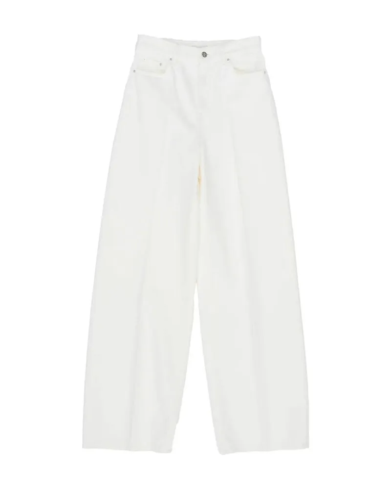 Totême Damen Jeans aus Baumwolle Weiss