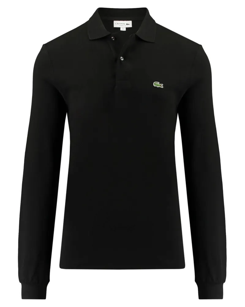 Lacoste Herren Poloshirt Langarm Schwarz