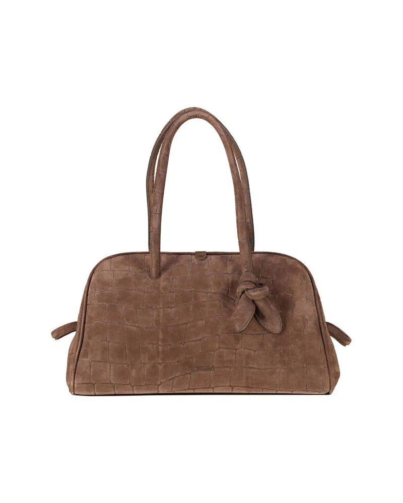 Jacquemus Damen Henkeltasche aus Kalbsleder LE TURISMO Braun