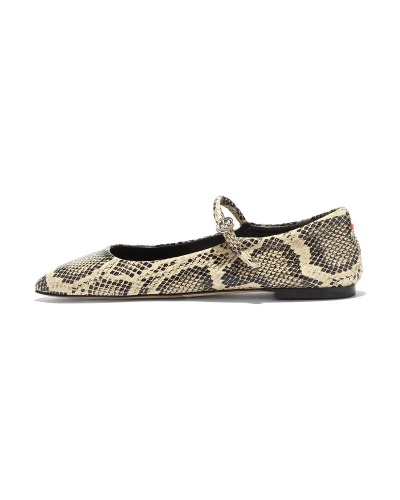 aeyde Damen Ballerinas UMA SNAKE Offwhite