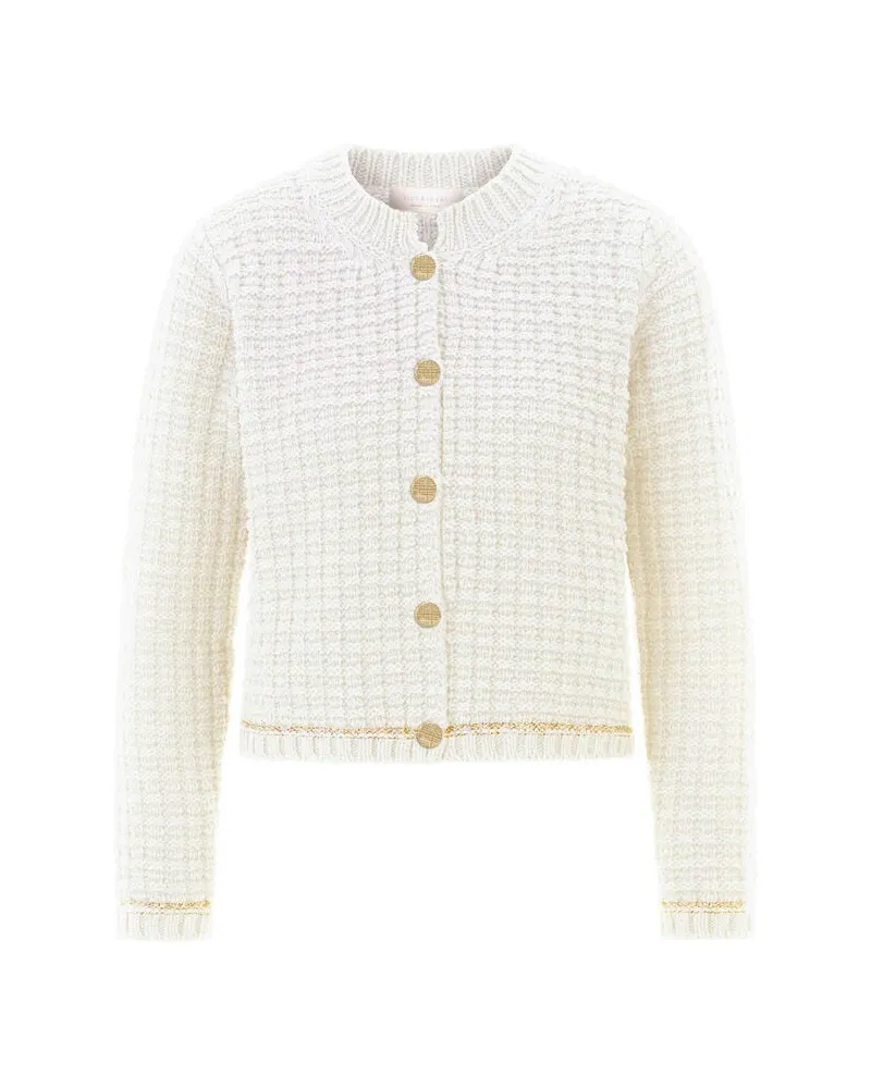 Rich&Royal Damen Strickjacke mit Knöpfen Offwhite
