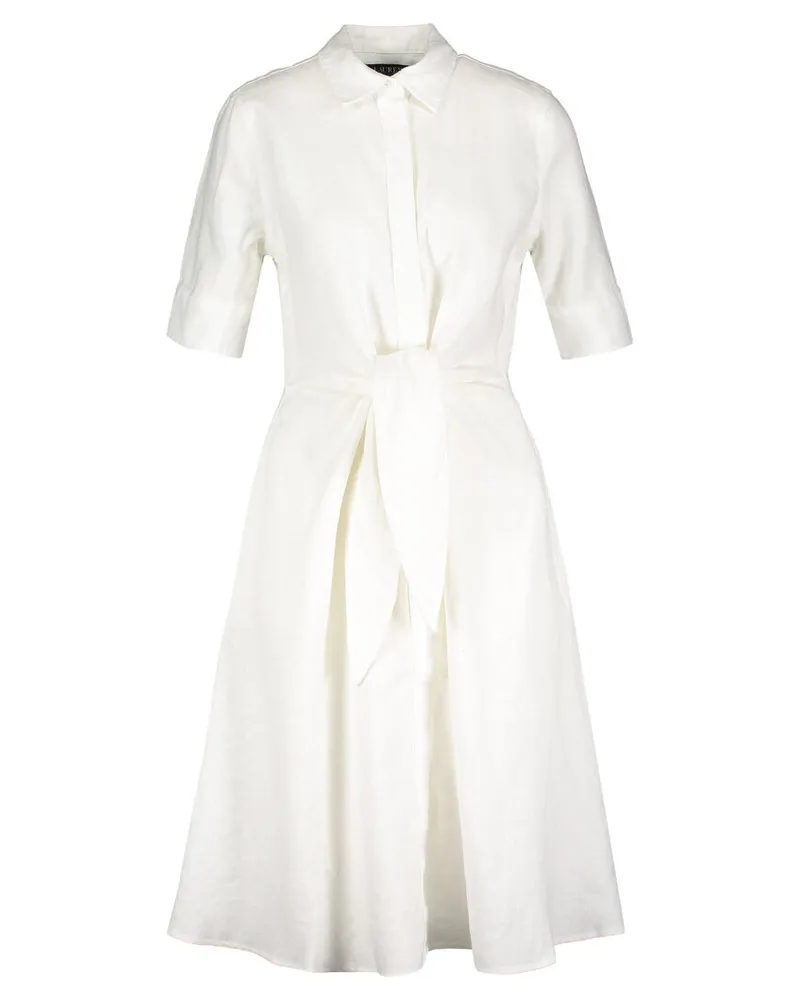Ralph Lauren Damen Leinenkleid Weiss