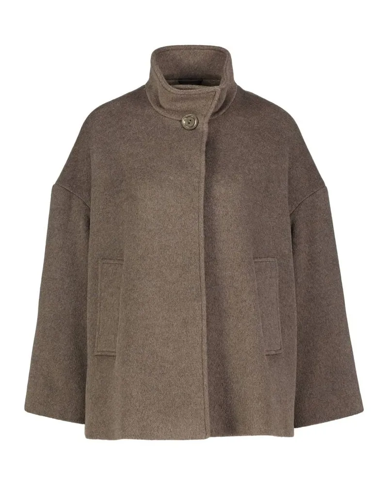 Cinzia Rocca Damen Übergangsjacke mit Wolle Braun
