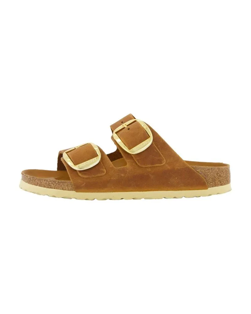 Birkenstock Damen Pantoletten ARIZONA BIG BUCKLE Nubukleder Nougat