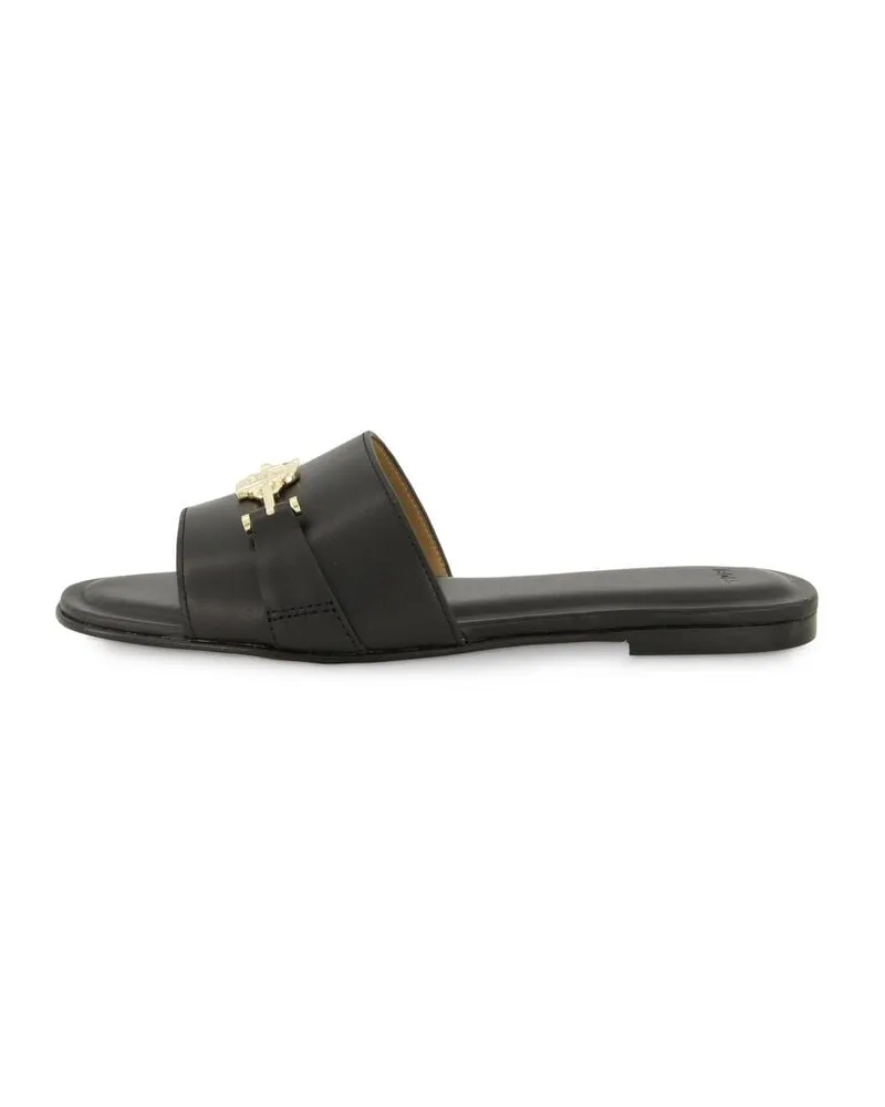 HUGO BOSS Damen Pantoletten aus Leder EMBERLYN Schwarz