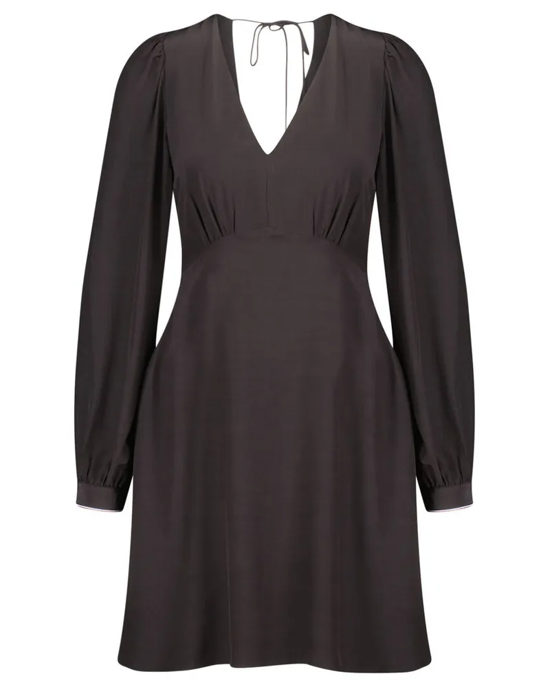 Tommy Hilfiger Damen Kleid FIT AND FLARE Minikleid Grau