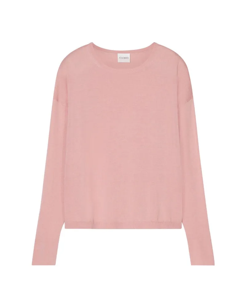 Closed Damen Strickpullover aus Wolle und Seide Pink