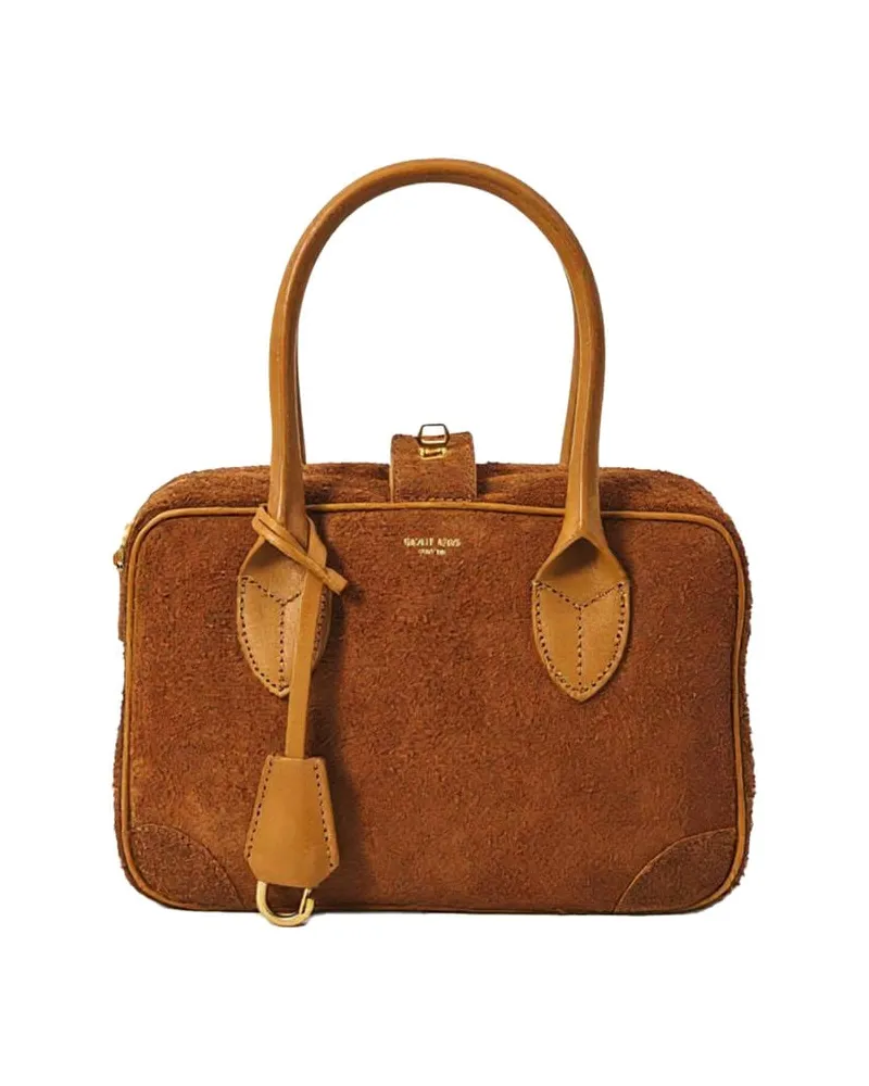 Golden Goose Damen Tasche VITA BAG FURRY AND LEATHER aus Leder Nougat